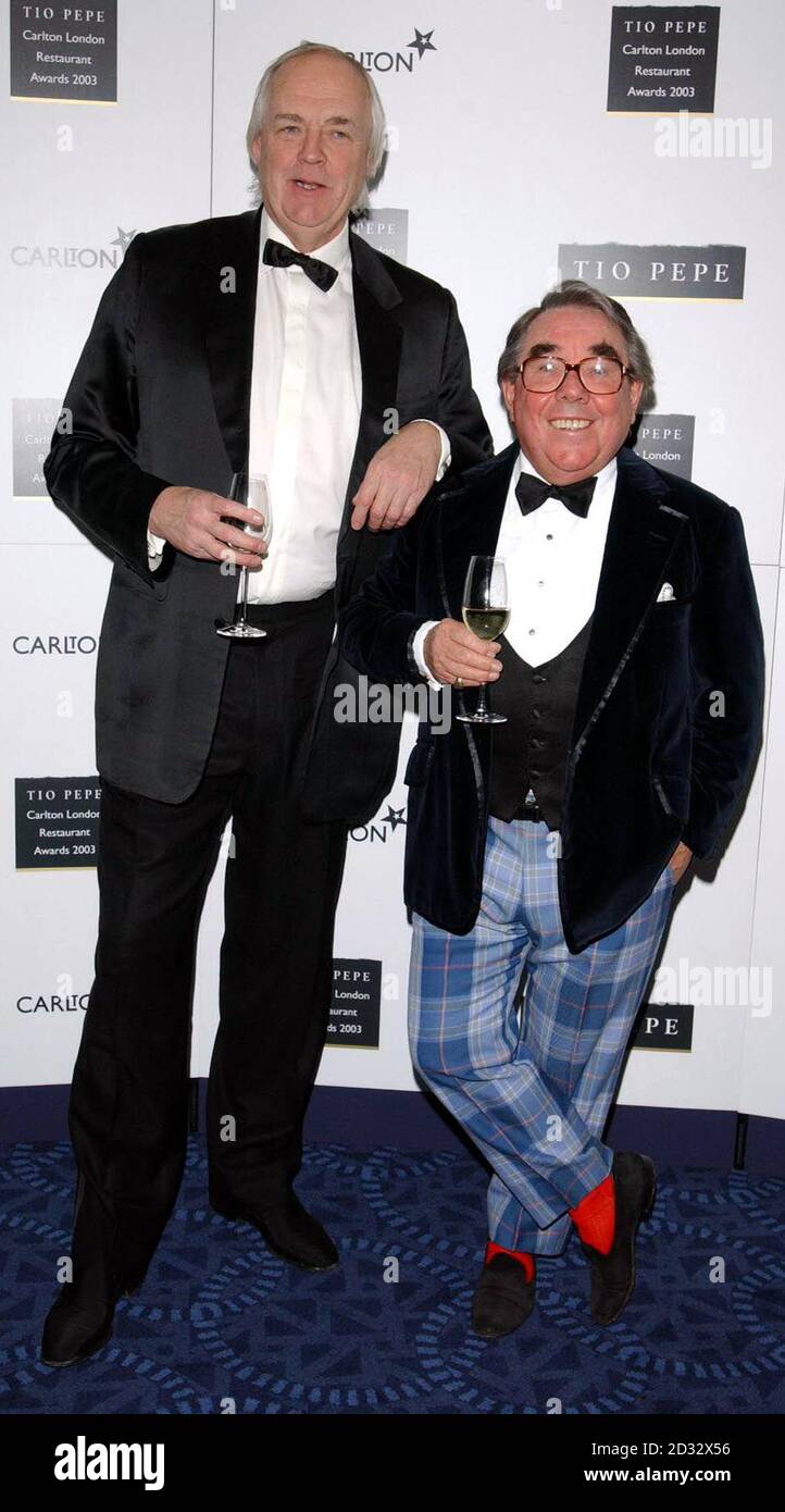 Sir Tim Rice And Ronnie Corbett Arrives For The Tio Pepe Carlton London sir-tim-rice-and-ronnie-corbett-arrives-for-the-tio-pepe-carlton-london