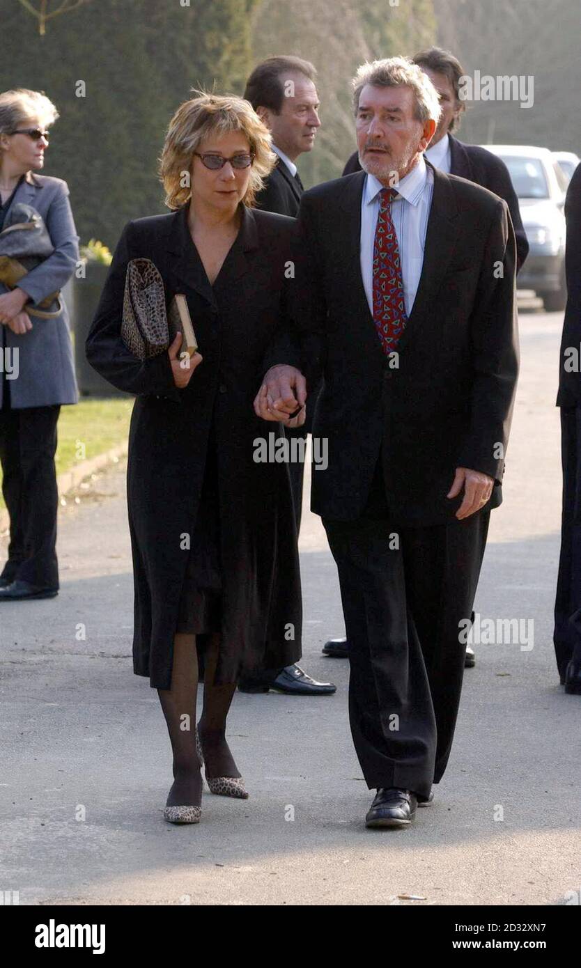 Actress Zoe Wanamaker and her husband Gawn Grainger arrive at the Kent and Sussex Crematorium, Tunbridge Wells, Kent, for the funeral of Adam Faith, who died from a heart attack.Faith, who lived in the village of Tudeley in Kent, leaves a wife, Jackie, and daughter Katya, aged 32. Stock Photo