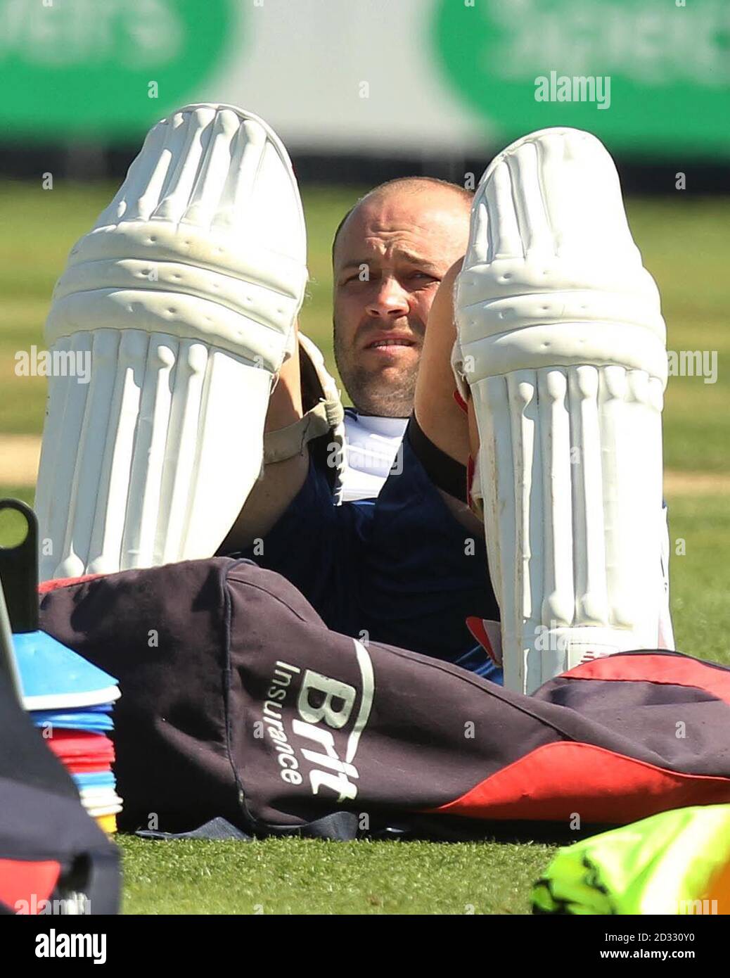 England's Jonathan Trott during a nets session at The Kia Oval, London. Stock Photo