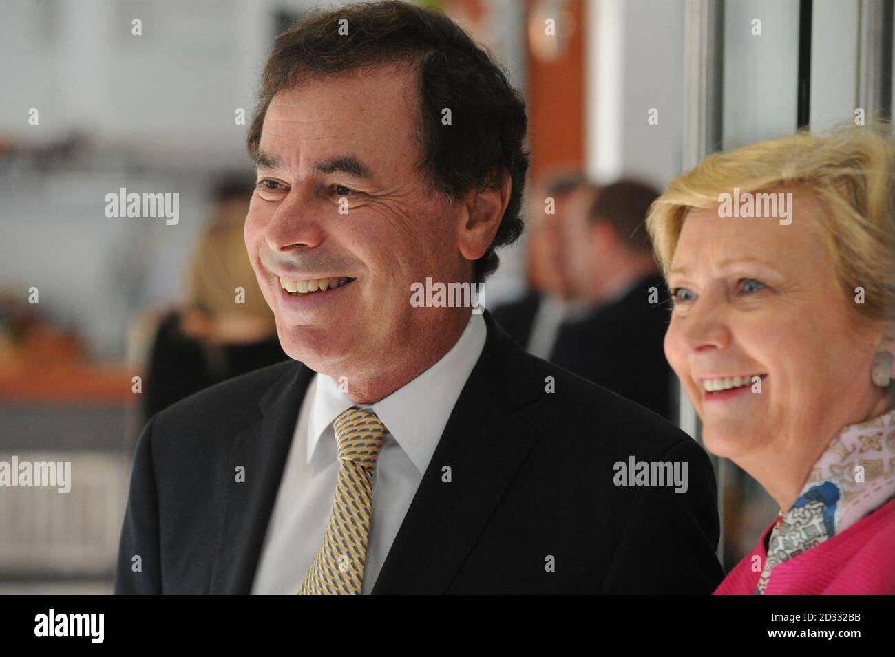 Alan Shatter and Frances FitzGerald at the launch of the Irish Government campaign to abolish the Seanad at the Royal Hibernian Academy, Ely Place, Dublin. Stock Photo
