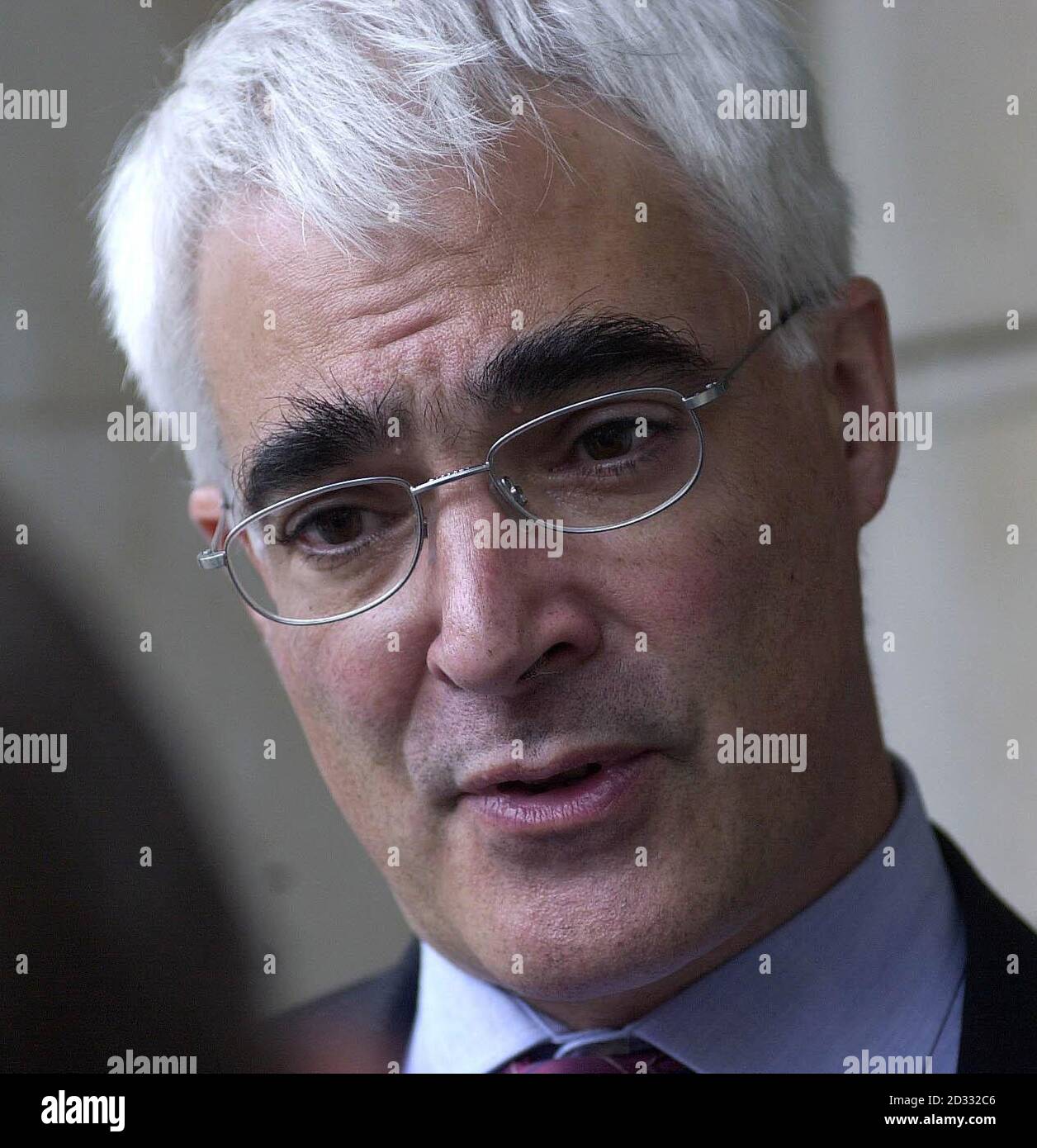 Transport Secretary Alistair Darling arrives at the Scottish Office in London, where he was holding talks with Scottish First Minister Jack McConnell and Secretary for Constitutional Affairs Lord Falconer.  *  In last week's Cabinet reshuffle, it was announced that the job of Secretary of State for Scotland would be undertaken by Alistair Darling in addition to his current role as Transport Secretary.  The Scottish and Welsh Offices now come under the ultimate responsibility of Lord Falconer's Department of Constitutional Affairs. Stock Photo