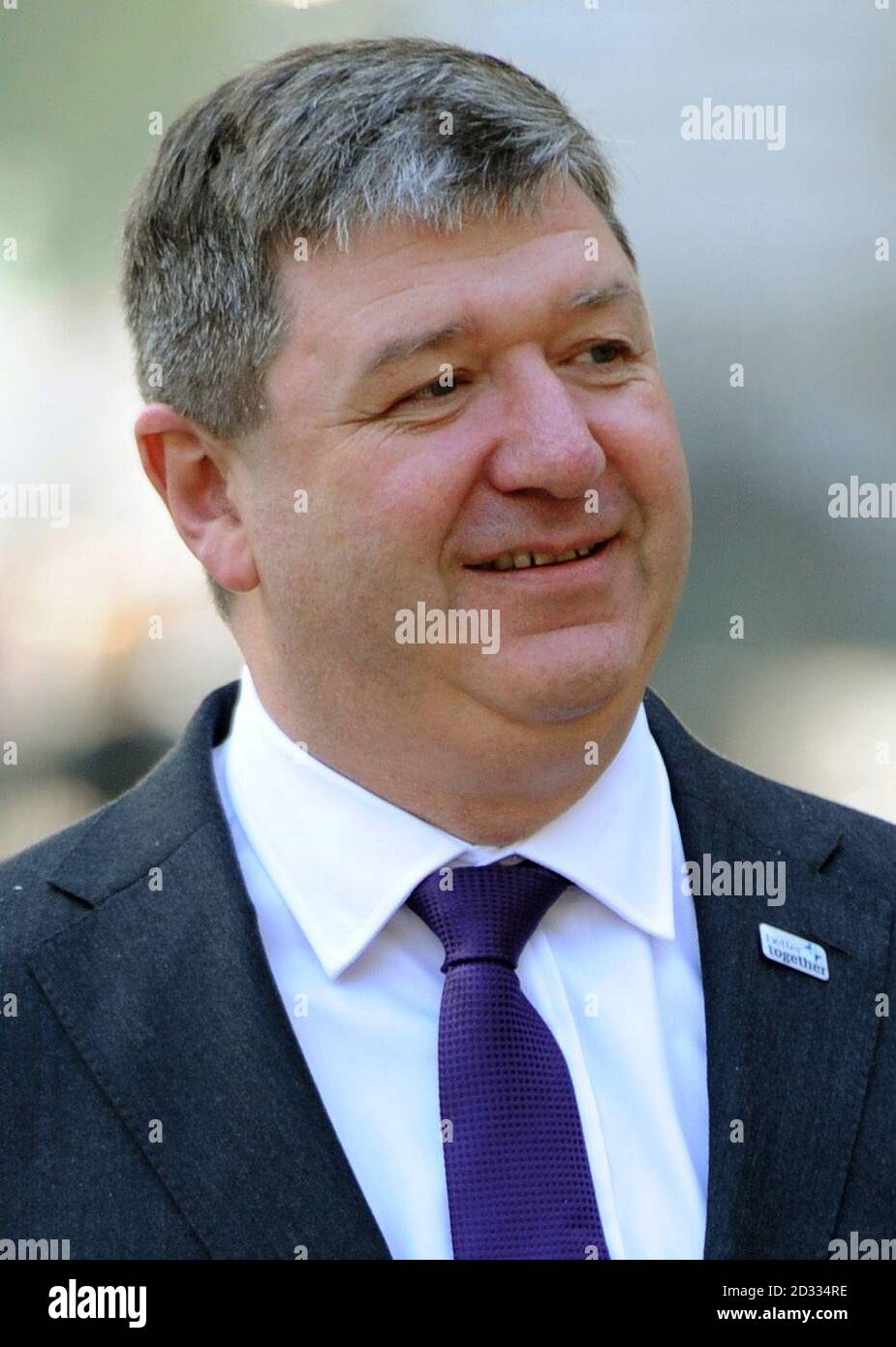 Orkney and Shetland MP Alistair Carmichael who has replaced Michael Moore as the Scottish Secretary, arrives at the Scotland Office, Whitehall, central London, as Prime Minister David Cameron, kicked off a coalition reshuffle, with Scottish Secretary Michael Moore among the casualties. Stock Photo