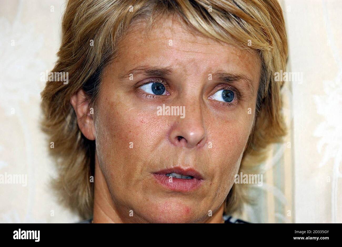 Karen Lamprey, the mother of runaway teenager Ashley Lamprey, at her home in Ackworth, West Yorkshire, Thursday September 4, 2003.  Ashley and Natasha Phillips, 12, from Newport, Isle of Wight, are believed to have run away together on Tuesday after falling in love when they met on holiday in Greece. Police believe the pair had been planning to meet up for several weeks and could be in the Northampton area. The families of both youngsters made emotional appeals for the pair to let them know they were safe and well.   Stock Photo