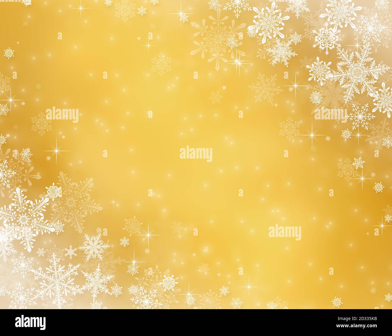 Decorative christmas background with bokeh lights and snowflakes Stock ...