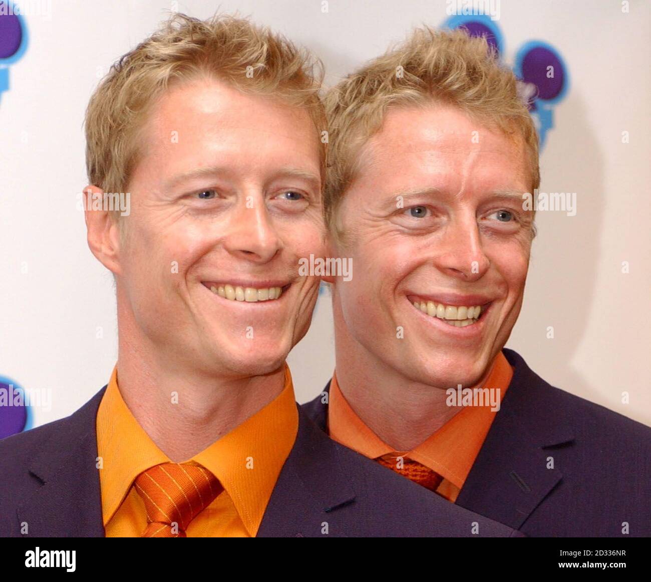Neil and Adrian Rayment twins during the Disney Channel Kids awards at the Royal Albert Hall in London.  Stock Photo