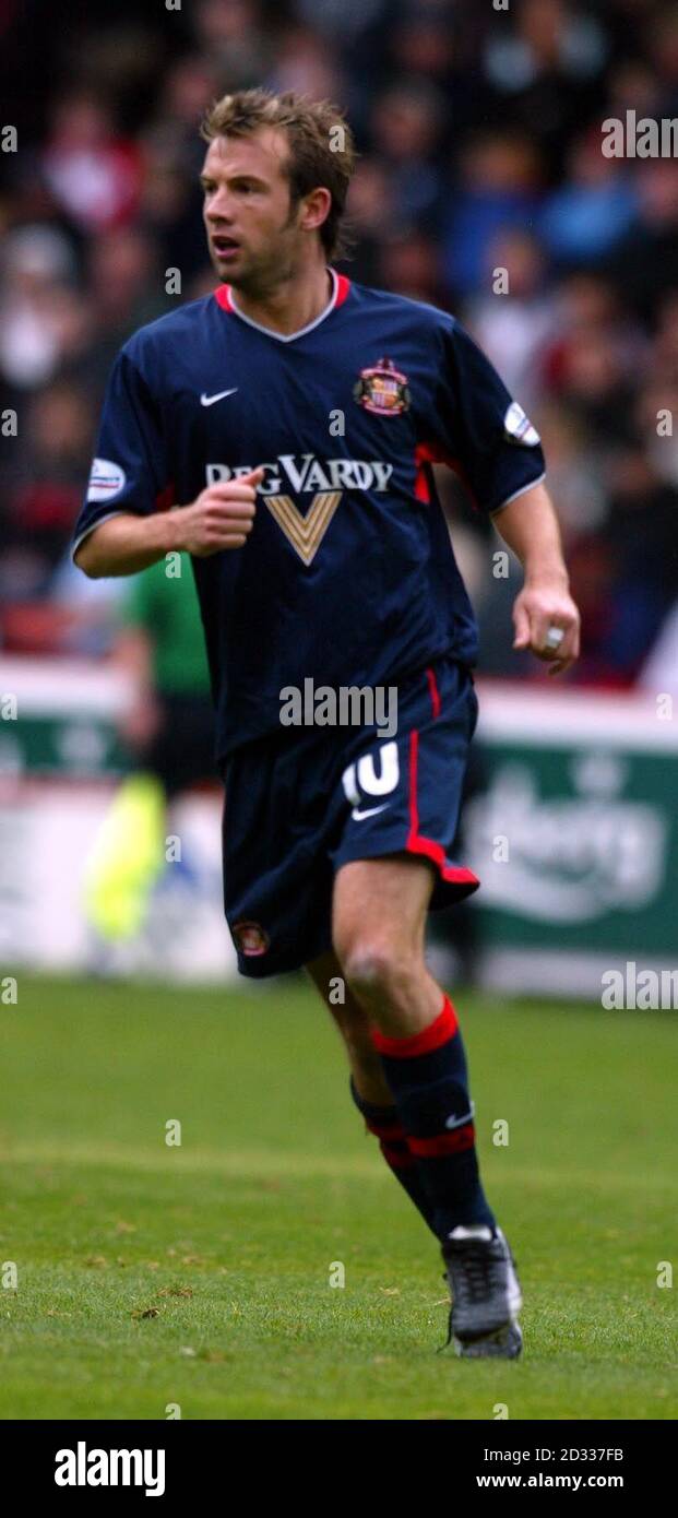 Sunderland's Marcus Stewart during the match against Sheffield United. THIS PICTURE CAN ONLY BE USED WITHIN THE CONTEXT OF AN EDITORIAL FEATURE. NO UNOFFICIAL CLUB WEBSITE USE. Stock Photo