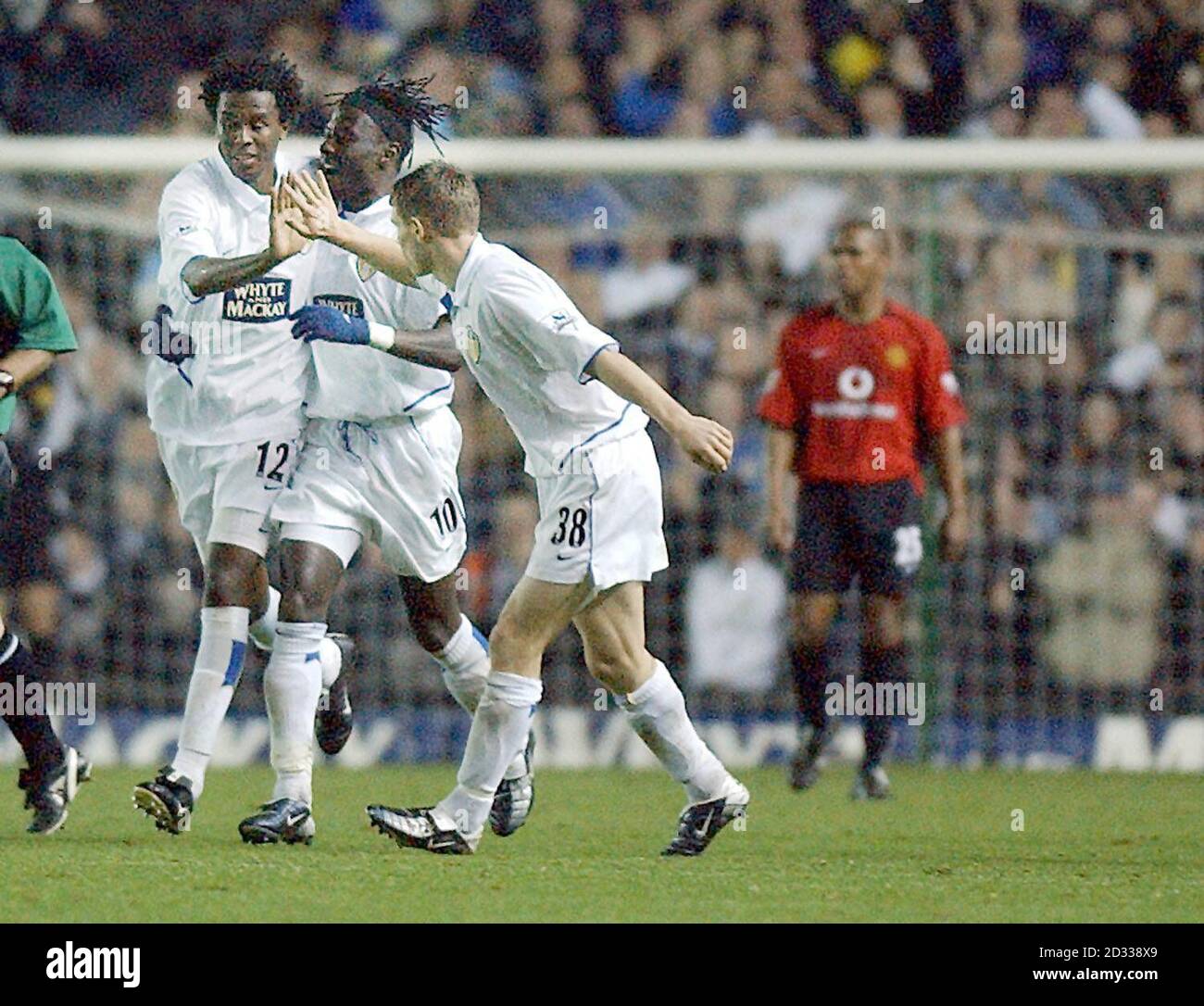Soccer - FA Barclaycard Premiership - Leicester City v Leeds United. Roque  Junior, Leeds United Stock Photo - Alamy