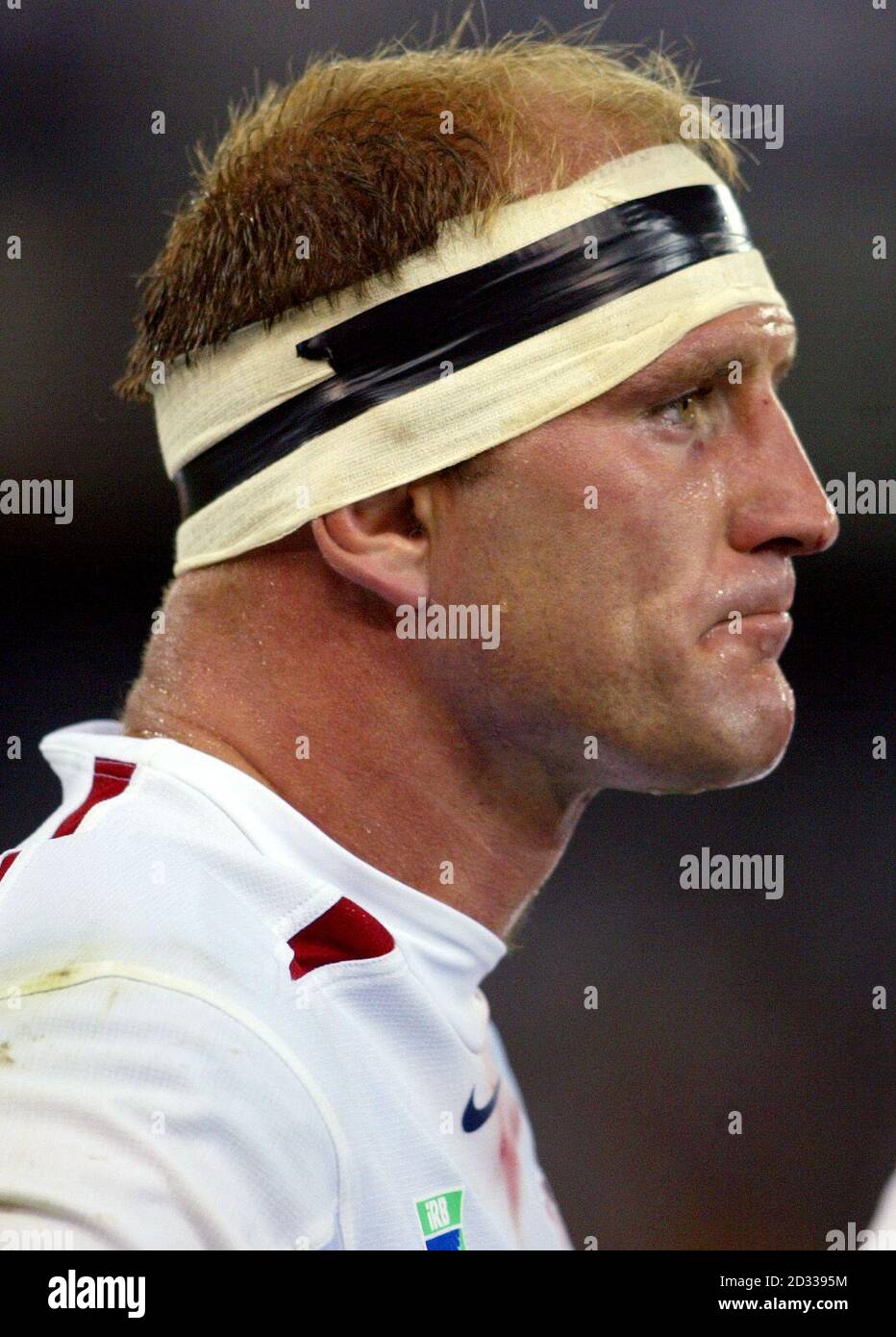 England's Lawrence Dallaglio in action for England v Samoa. Stock Photo