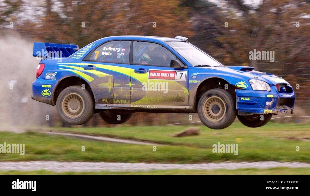 Subaru rally driver petter solberg hi-res stock photography