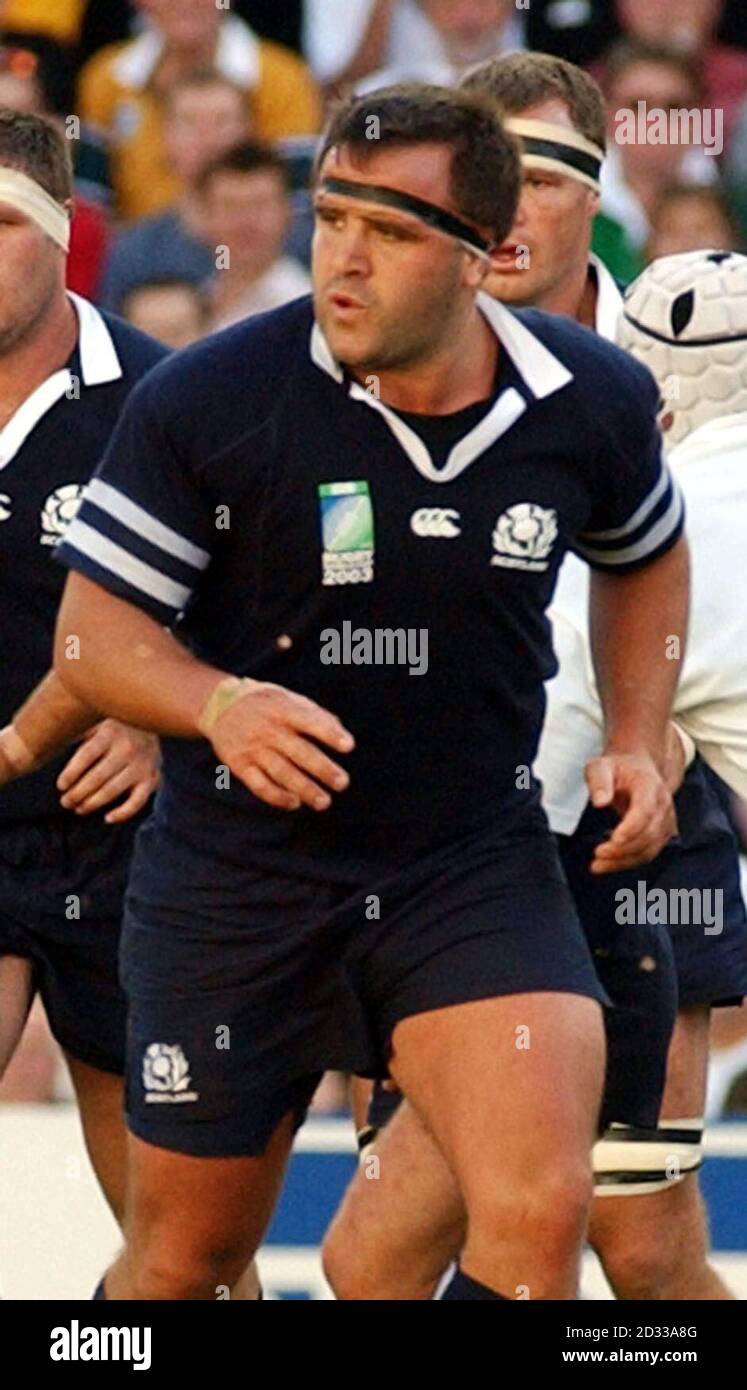 Tom Smith of Scotland during the Rugby World Cup 2003 in Australia ...