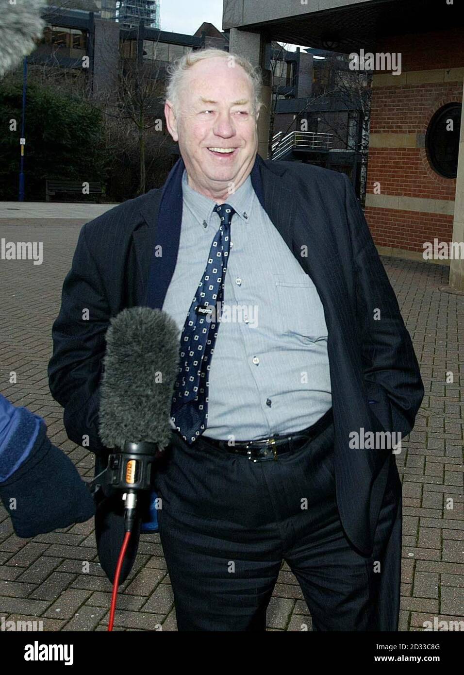 Flamboyant entrepreneur George Reynolds, ranked in a Sunday newspaper's 2000 rich list as being worth   260 million, arriving at Teesside County Court, where he is facing a public examination of his previous company, George Reynolds UK, which went under shortly after he sold it on.  The former safecracker and one-time football club saviour  blamed the buyers of his company for its subsequent demise, telling the hearing that they 'raped and pillaged it' for their own ends. Stock Photo
