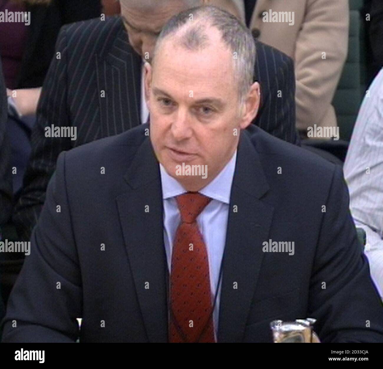Steve Johnson Chief Executive of Electricity North West, gives evidence to the Commons Energy Committee, at the House of Commons in London, on the length of time it took to restore power to homes following the storms over Christmas. Stock Photo