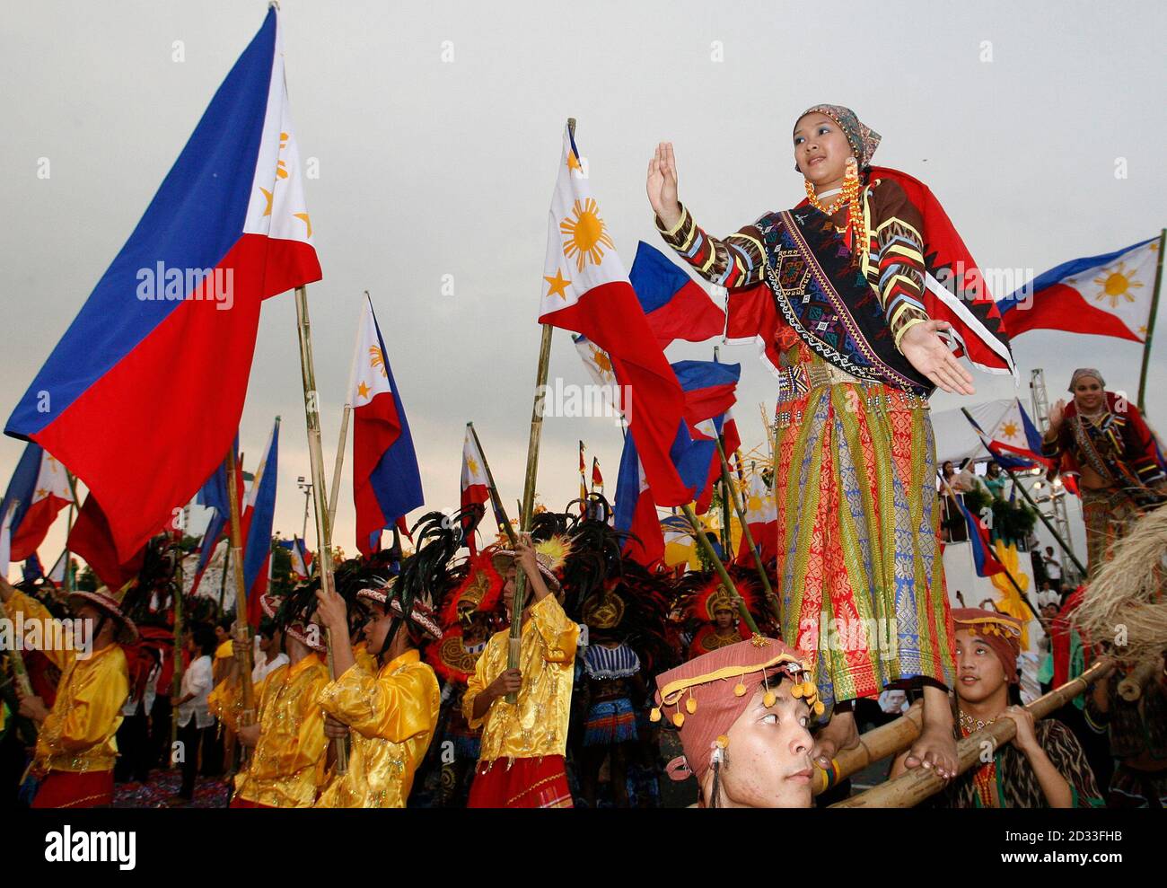 Performers Dance As They Hold Philippine Flags During The Independence Day Celebrations At The Quirino Grandstand In Manila June 12 10 Philippines Marked The 112th Anniversary Of The Proclamation Of Philippine Independence