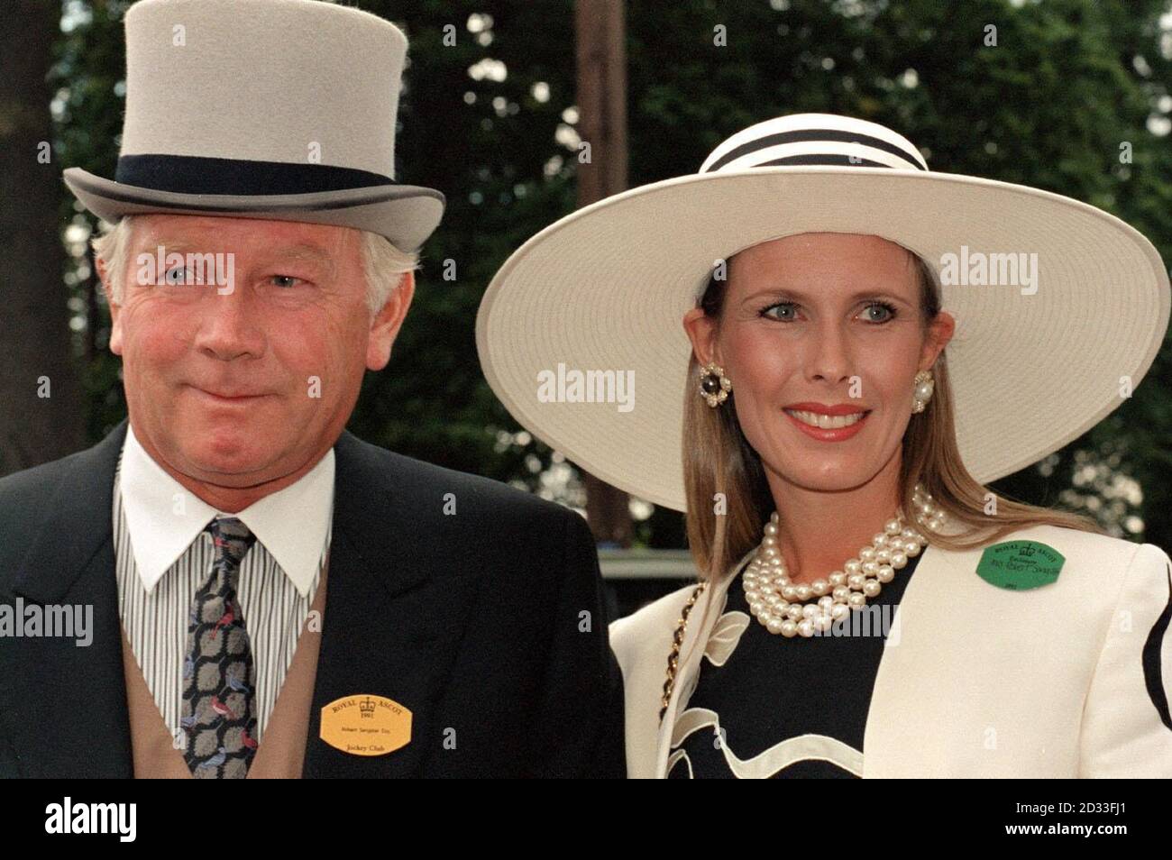 Robert Sangster and his wife Susan at Royal Ascot.  *08/04/04: Robert Sangster died, aged 67, after a long battle with cancer, the Daily Telegraph reported. Sangster dominated the British racing scene in the late 1970s and early 1980s, and enjoyed phenomenal success on the international stage. Stock Photo