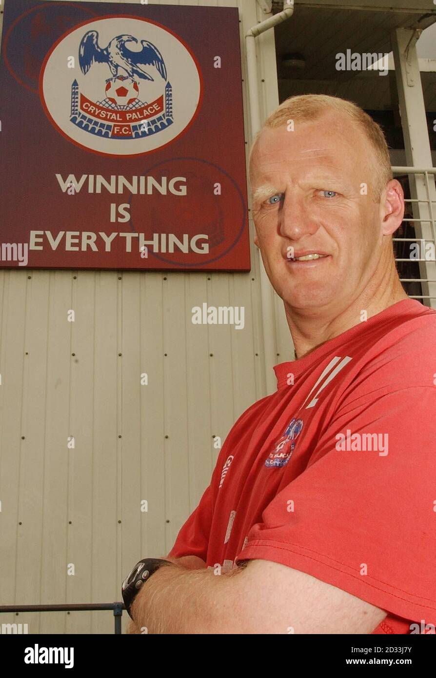 Crystal Palace manager Iain Dowie during a photo-call at Beckenham Training Ground, Beckenham, ahead of their Nationwide Division One play-off final against West Ham United at the Millennium Stadium in Cardiff on Saturday.     THIS PICTURE CAN ONLY BE USED WITHIN THE CONTEXT OF AN EDITORIAL FEATURE. NO UNOFFICIAL CLUB WEBSITE USE. Stock Photo