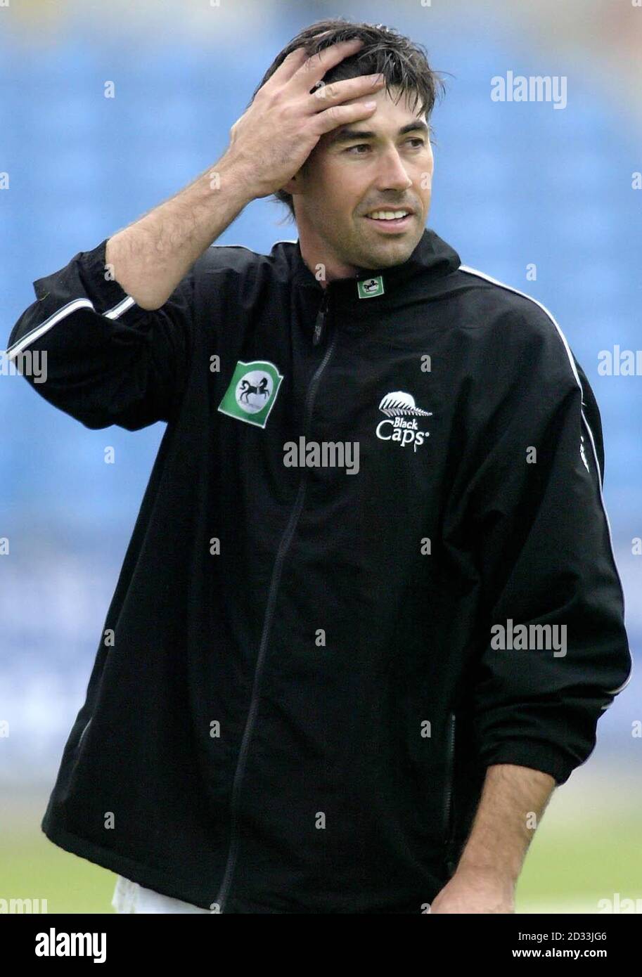 New Zealand captain Stephen Fleming during net practice at Headingly