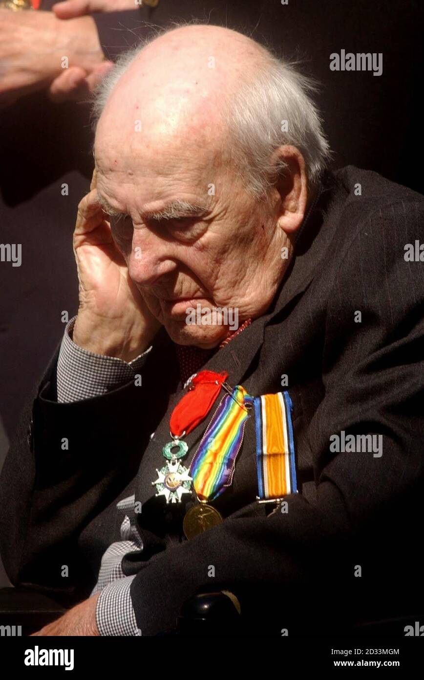 First World War veteran 108yearold Henry Allingham, from Eastbourne, during a service held at