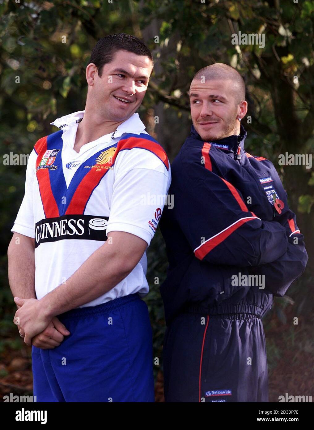 David Beckham Rrl England football captain David Beckham (right) meets his Rugby league ...