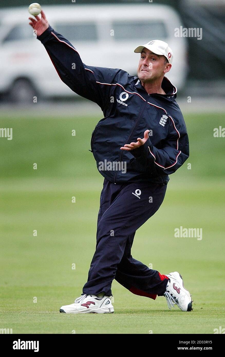 England's Graham Thorpe in action during the team's net session at Jade Stadium, Christchurch, New Zealand.  England and New Zealand meet at the stadium tomorrow in the first one-day international in the five match series.   Stock Photo