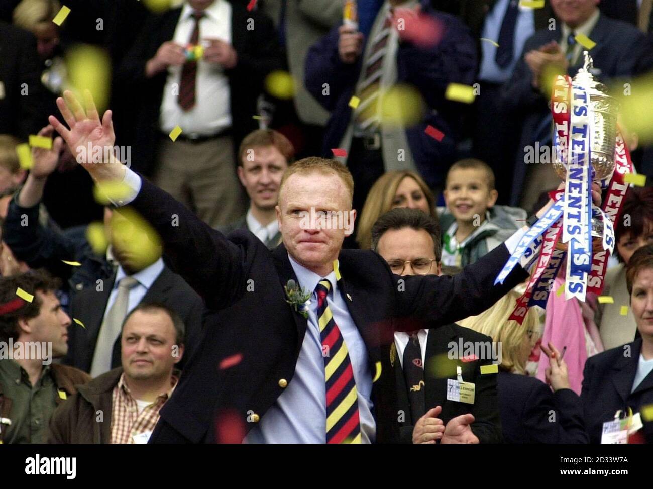 Rangers' Alex McLeish celebrates winning the Tennent's Scottish Cup ...