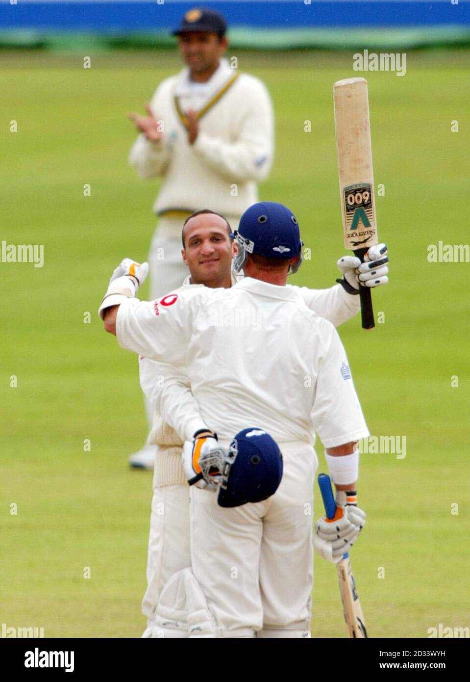 Former Surrey and England cricketer Mark Butcher with guests on the pitch  prior to the game Stock Photo - Alamy