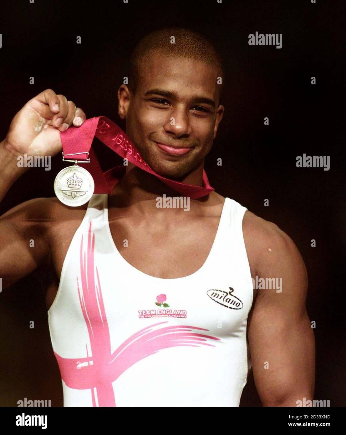 England's Kanukai Jackson with the Silver Medal on in the Pommel Horse