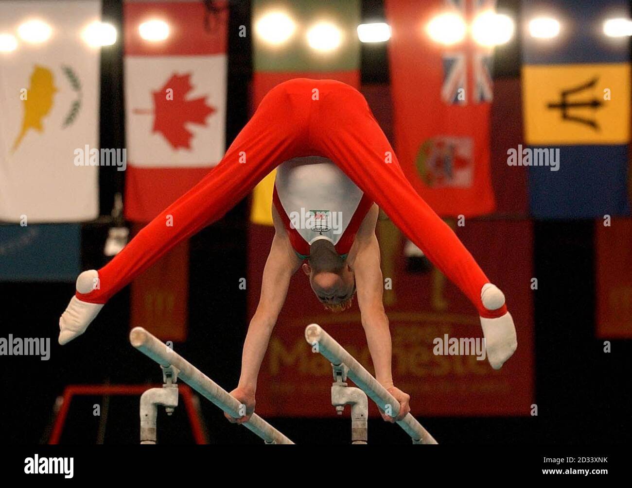 Wales' David Muir performs on the High bar during the Gymnastics event at the 2002 Commonwealth