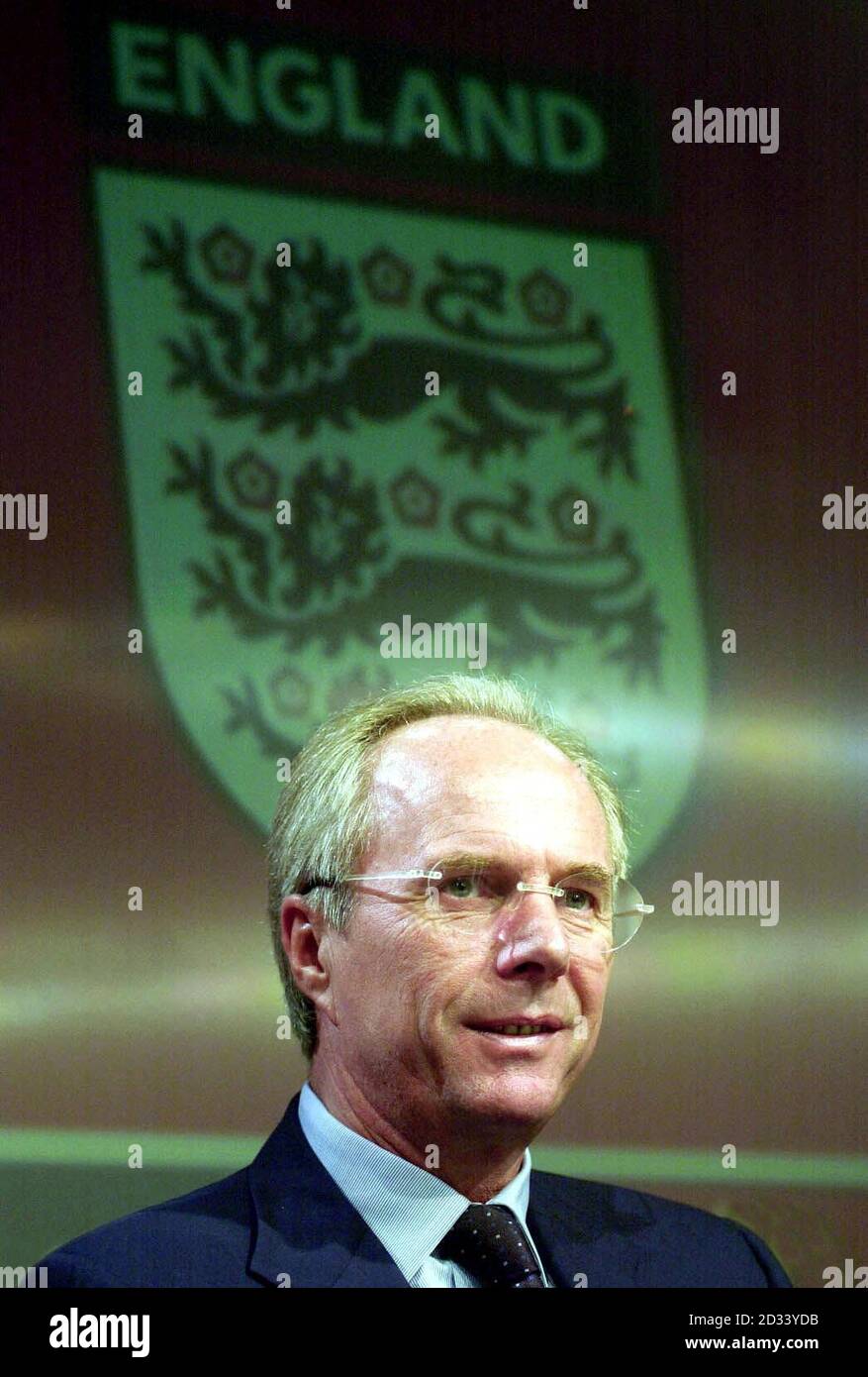 England football manager Sven Goran-Eriksson talks to the media during ...