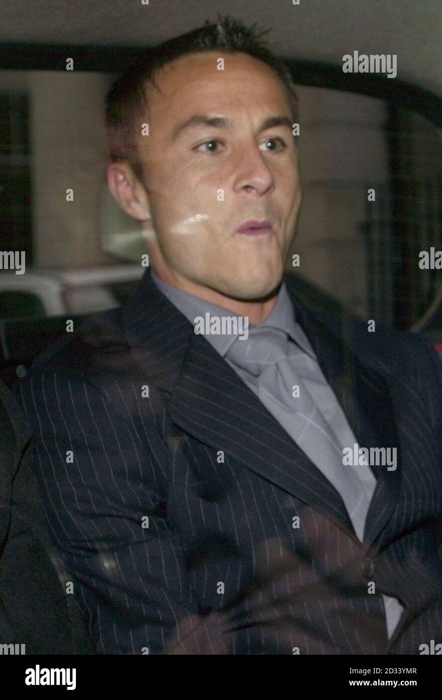Dennis Wise leaves a press conference in central London announcing Leicester City's decision to sack him after a dispute with his 26-year-old team-mate  Callum Davidson during the club's pre-season tour to Finland over a late night game of cards.   * The 35-year-old former Chelsea captain hit the Scottish international while he was in bed and still drowsy from being asleep, leaving him with a fractured cheekbone.  Stock Photo
