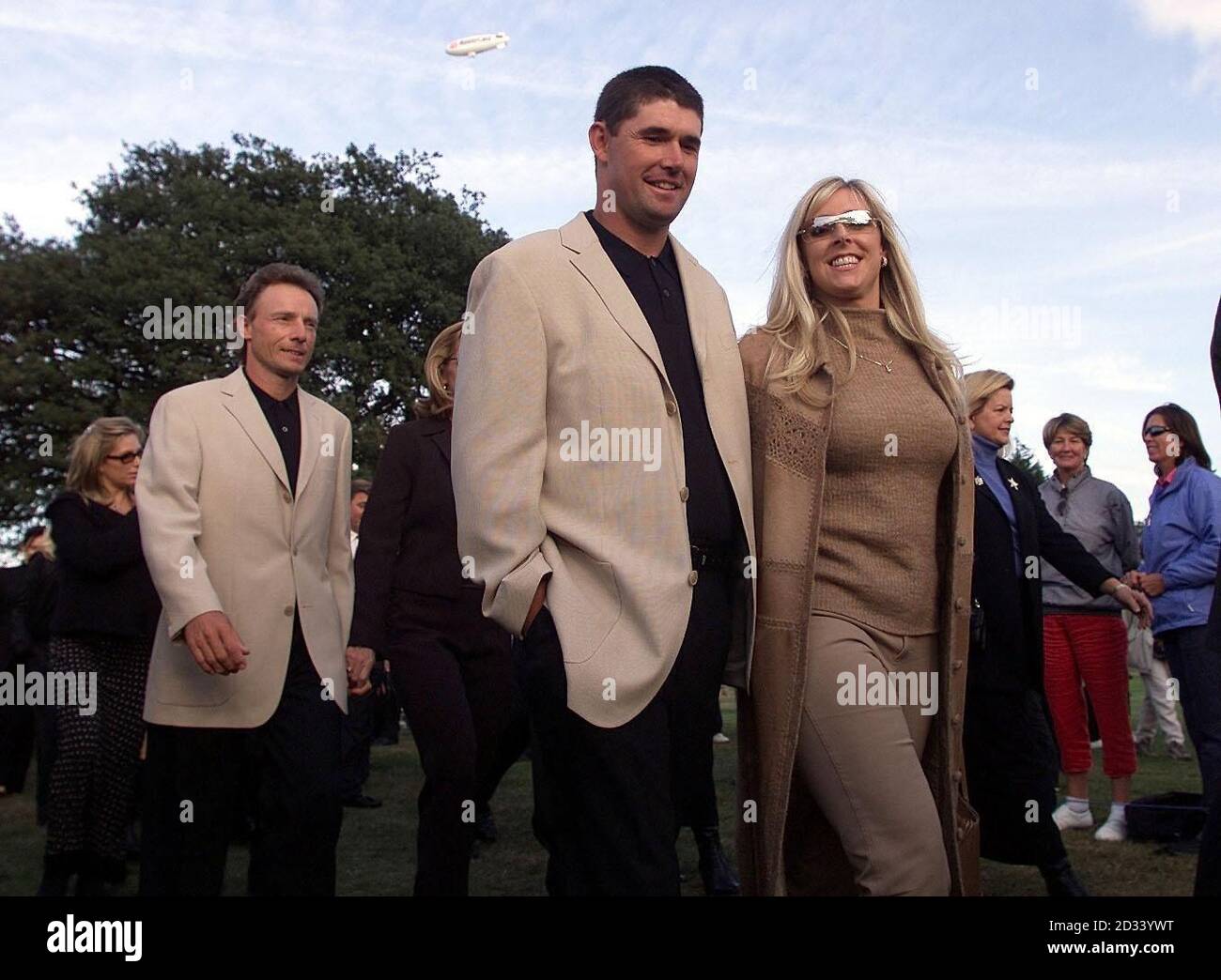 Europe's Padraig Harrington and his wife Caroline leave the Ryder Cup  opening ceremony at the Belfry near Sutton Coldfield, West Midlands Stock  Photo - Alamy