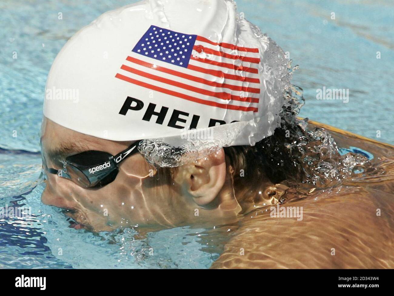 American swimmer Michael Phelps competes at the Olympic Aquatic Centre ...
