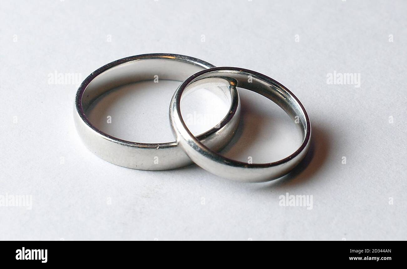 A pair of Wedding rings, London Stock Photo Alamy