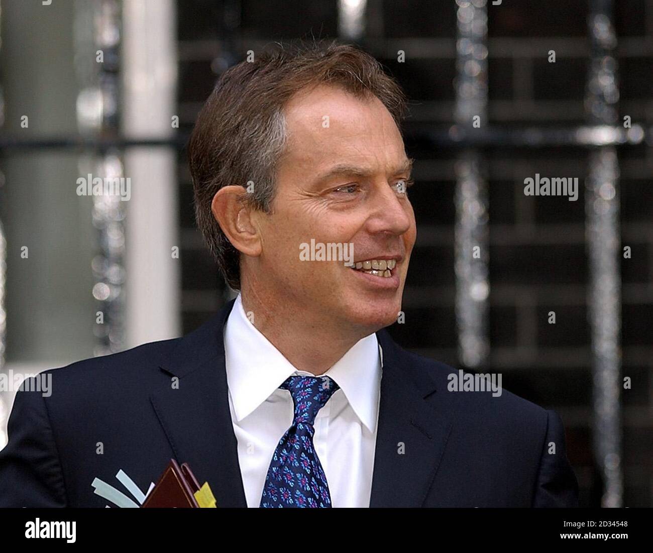 Britain's Prime Minister Tony Blair leaves 10 Downing Street in London