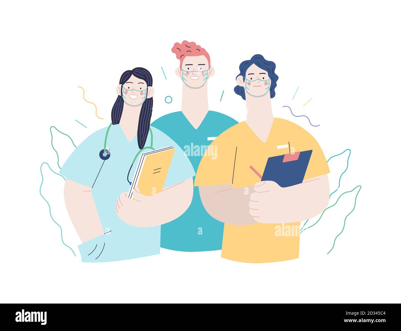 Medical insurance internship jobs modern flat vector concept digital