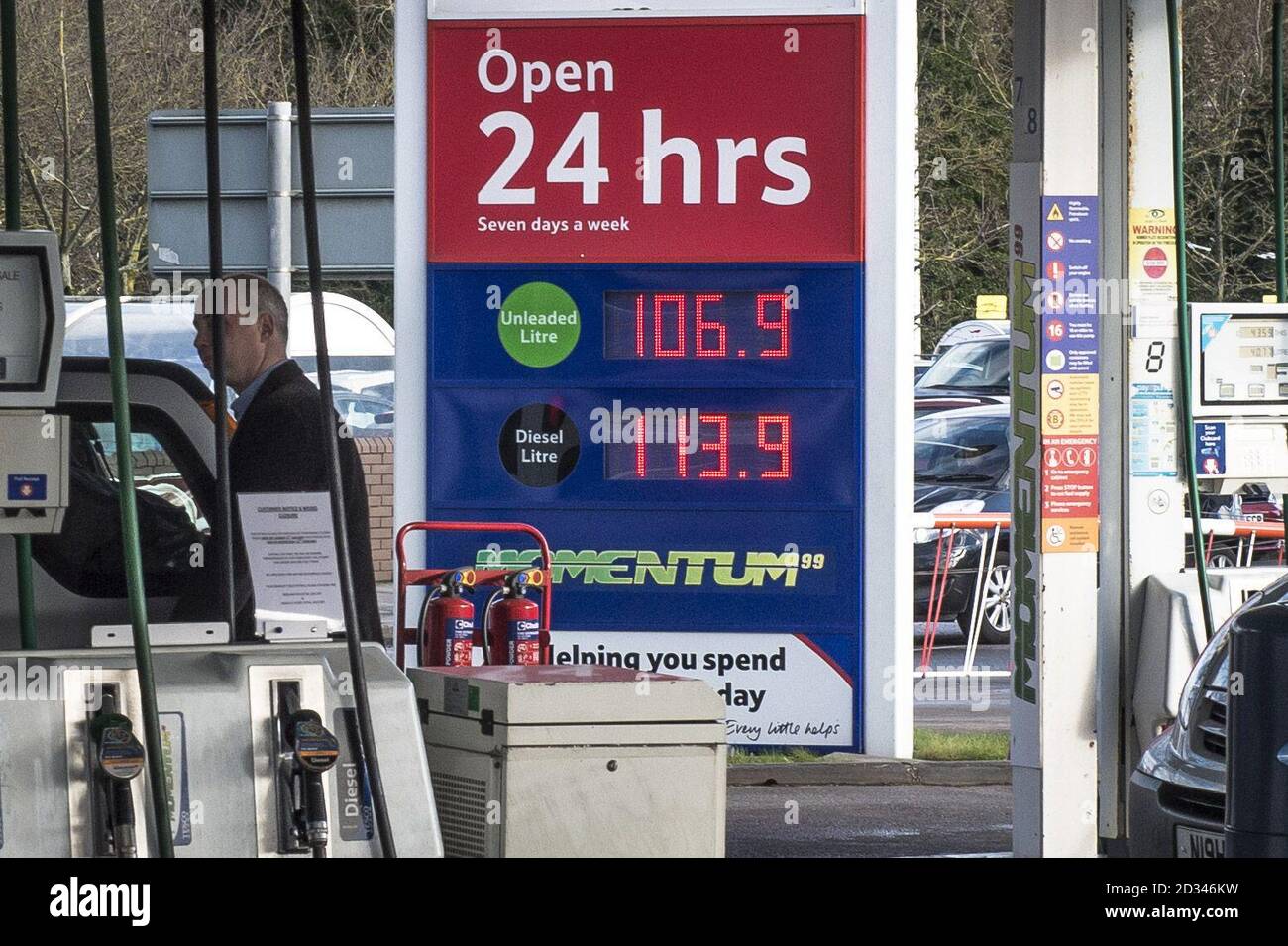 A Tesco Extra petrol station in Bristol as they have reduced their