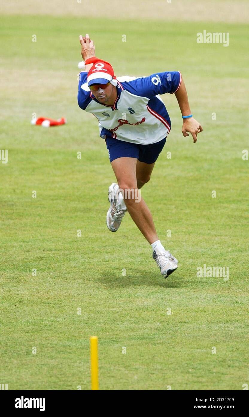 England cricketer Stephen Harmison during the team net session Stock Photo