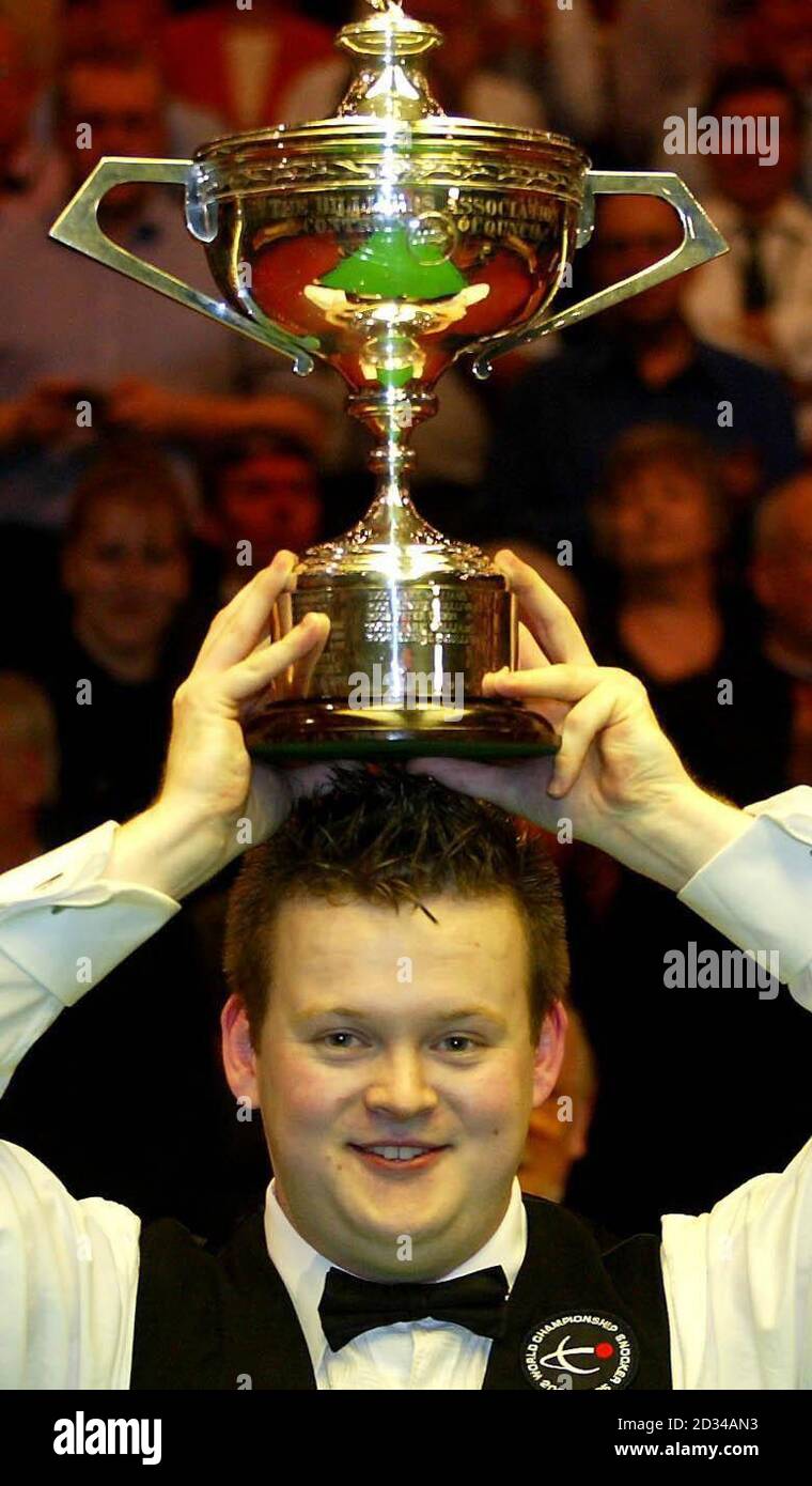 Shaun murphy celebrates winning the embassy world championship hires