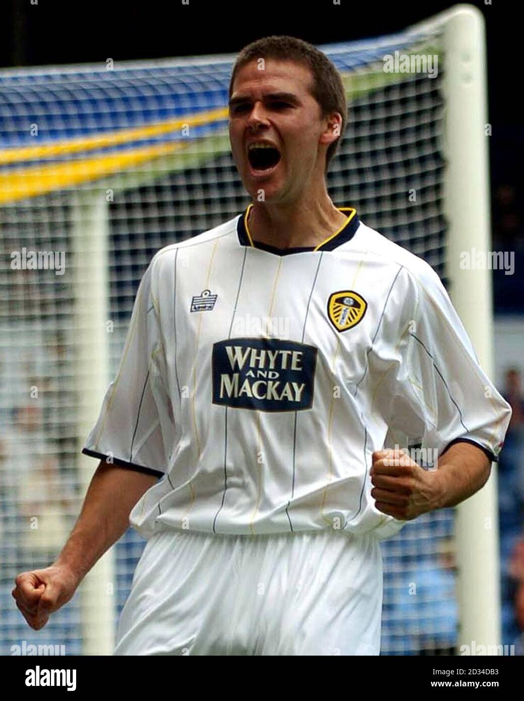Leeds United's David Healy celebrates scoring the opening goal Stock