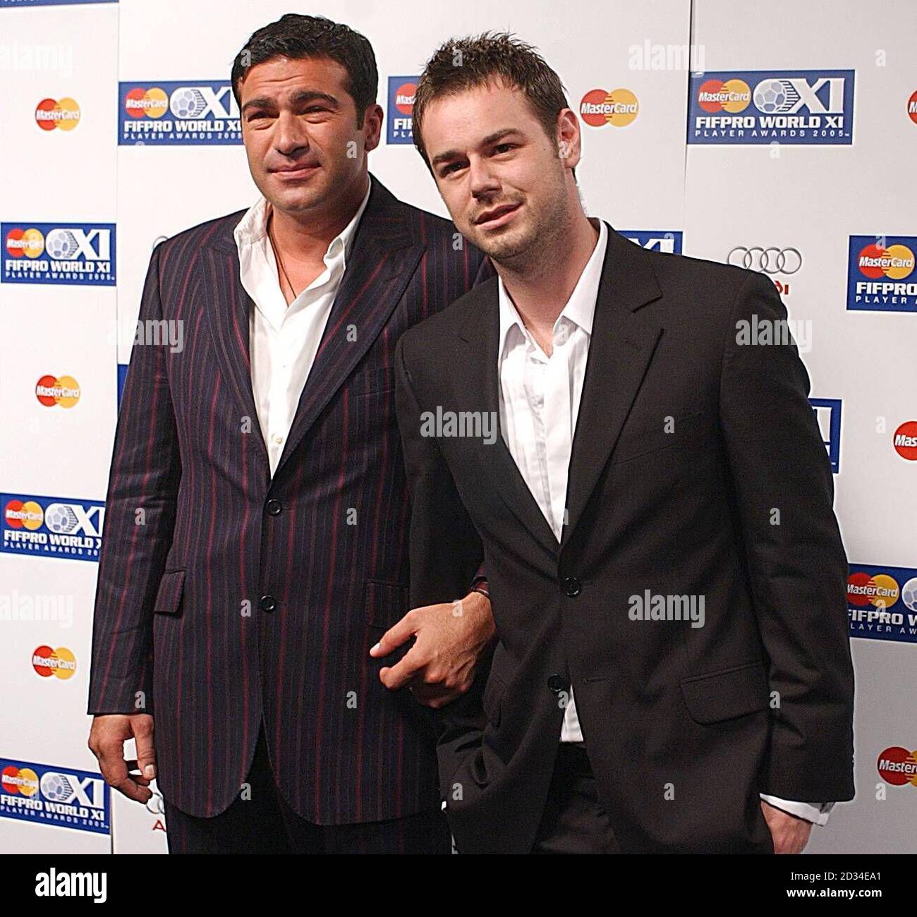 Actors from the film 'The Business' Tamer Hassan (left) and Danny Dyer. Stock Photo