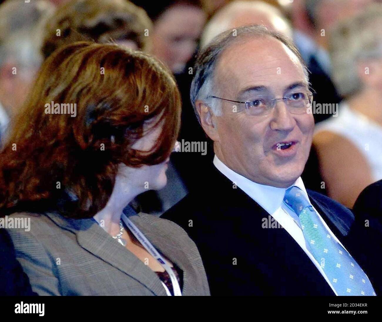 Conservative Party Leader Michael Howard sits among the delegates on the floor of the Winter gardens at the Conservative Party Conference in Blackpool today,Monday October 3rd 2005 .It will be his last conference as Party Leader See PA Story TORY Polls. PRESS ASSOCIATION PHOTO . PHOTO CREDIT SHOULD READ John Giles/PA Stock Photo