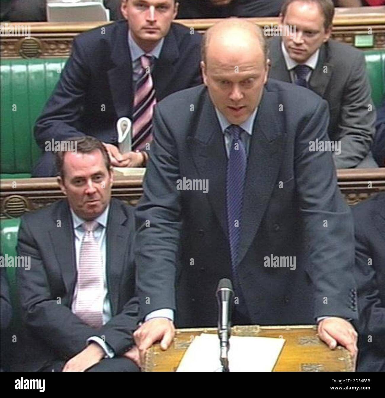 Chris Grayling Shadow Leader of The Commons speaks during Prime Minister's Questions in the House of Commons, Wednesday October 26, 2005, He Took the place of The Conservative Leader Michael Howard . PRESS ASSOCIATION PHOTO.Photo Credit Should Read PA Stock Photo