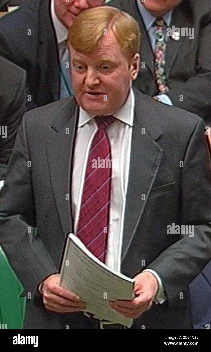 Charles Kennedy, the leader of the Liberal Democrats during the weekly Question Time in the House of Commons, London, Wednesday December 7, 2005. PRESS ASSOCIATION Photo. Photo credit should read: PA Stock Photo