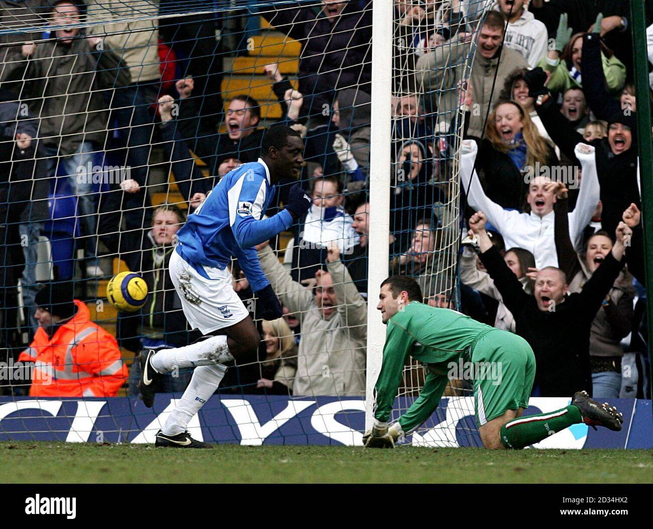Sunderland goalkeeper kelvin davis watches ball hit back net hires