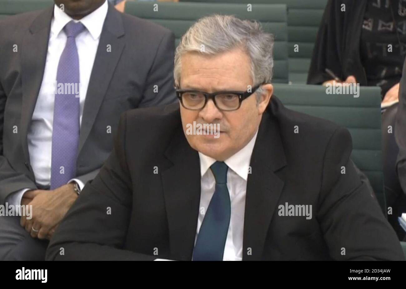 Paul Willis, the managing director of Volkswagen Group UK answering questions in front of transport Select Committee on the VW diesel emissions scandal. Stock Photo