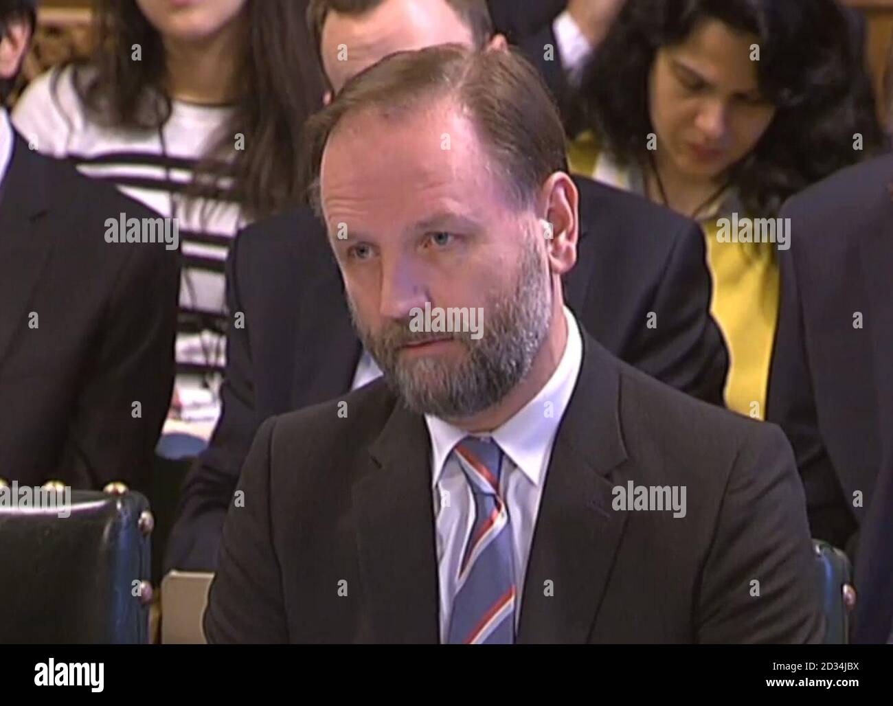 Simon Stevens, Chief Executive of NHS England, appears before the Public Accounts Committee at the House of Commons, London, after the influential parliamentary committee said public 'bickering' between Theresa May and the NHS over funding at a time when the health service is facing severe financial problems is an 'insult to taxpayers'. Stock Photo