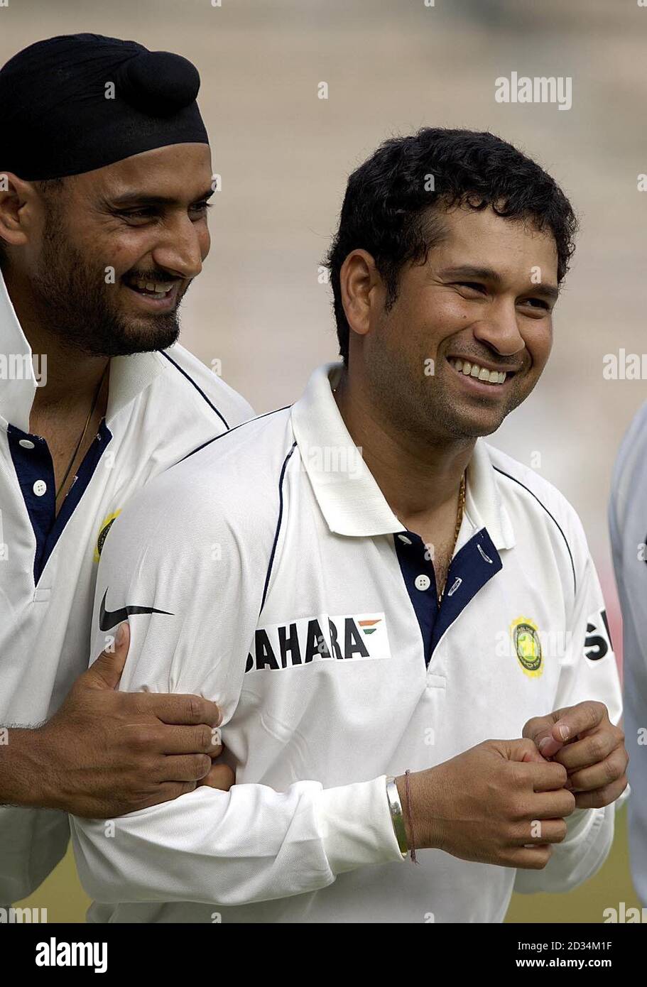 Indian batsman Sachin Tundulkar who breaks the record for most caps on the First day of the 3rd Test match at the Wankhede Stadium, Bombay, India, Saturday March 18, 2006. PA Photo: Rebecca Naden Stock Photo