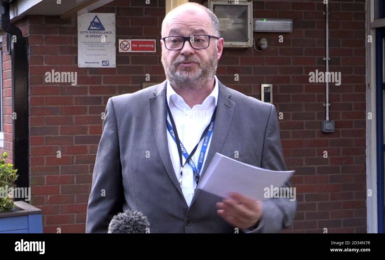 Screengrab taken from PA video of Andy Nicholls, headteacher of St