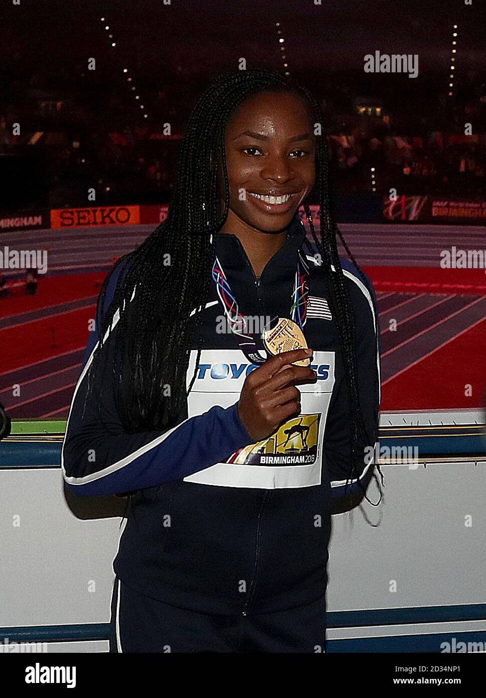 USA's gold medal winner Courtney Okolo after the 400m Final during day