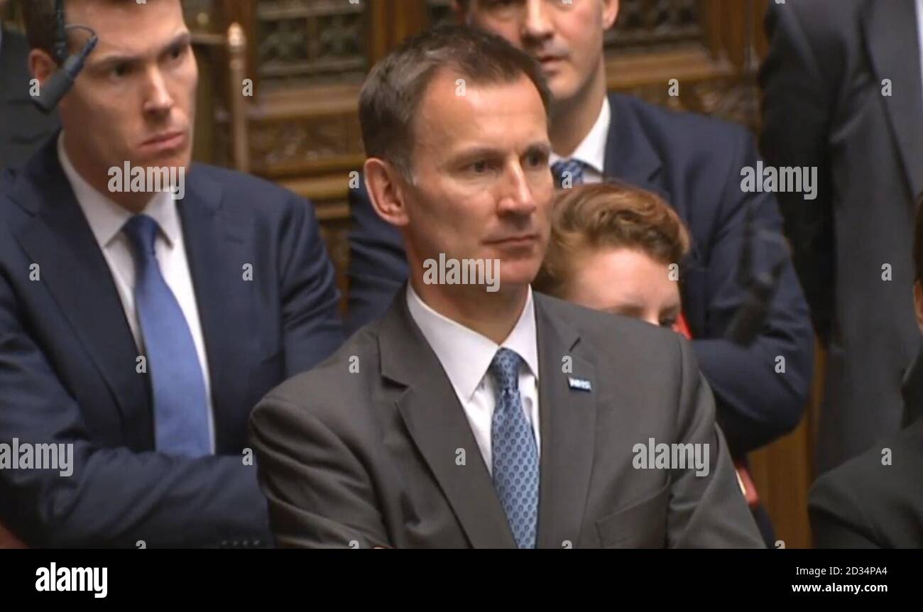 Health Secretary Jeremy Hunt during Prime Minister's Questions in the ...