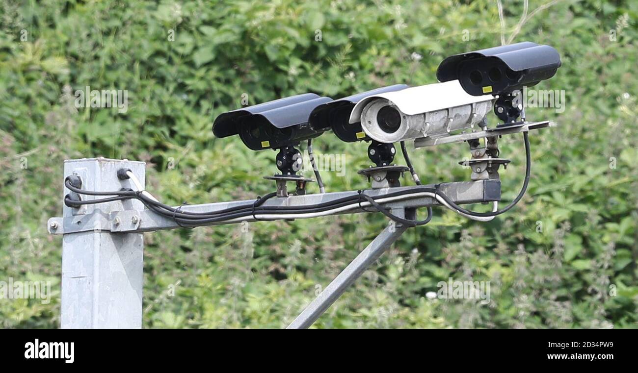 Cameras monitor the Northern Ireland side of the A1 motorway on the Border with Co Louth in the